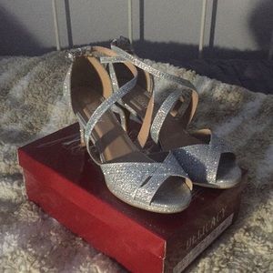 Sparkly Silver Heels